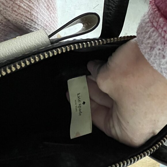 Kate Spade Matthews Street Maise Black & White‎ Bow Dome Satchel Crossbody - Picture 8 of 9